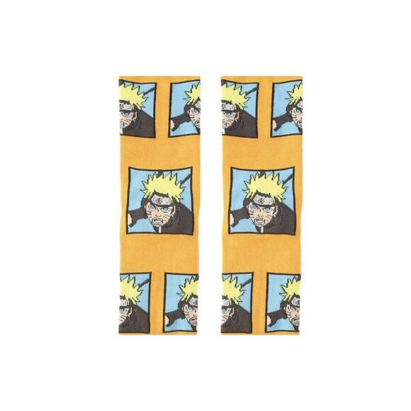 Orange Naruto Uzumaki All Over Print Anime Socks - Naruto Shippuden Merchandise - Picture 2 of 4